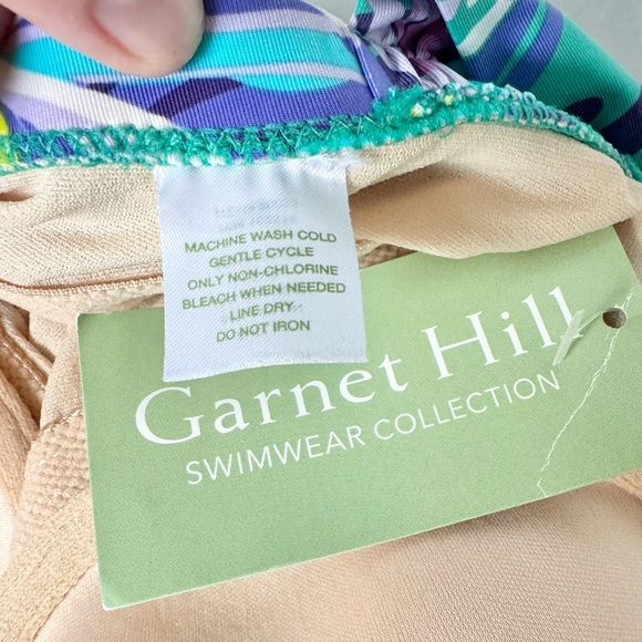 Garnet Hill Asymmetrical Ruched Bathing Suit - Picture 7 of 10